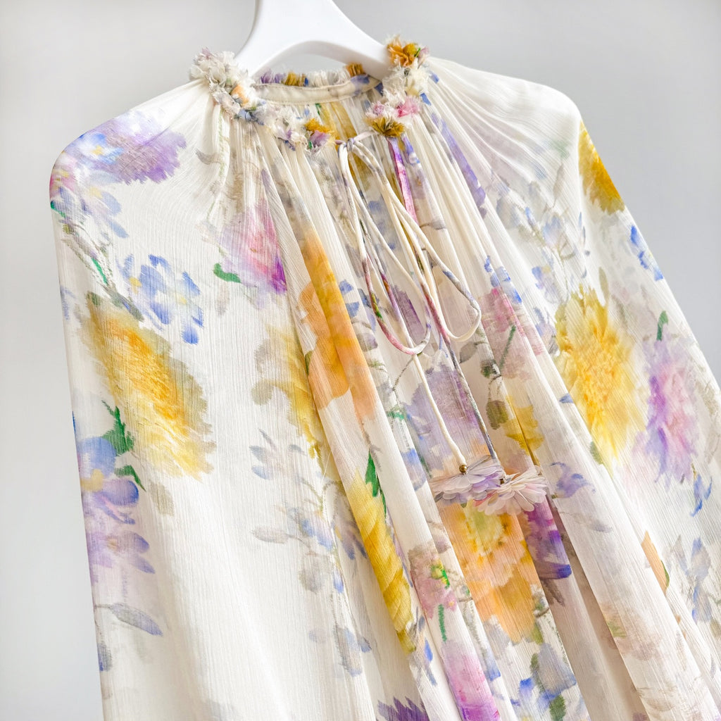 Ruffle Billow Blouse in Cream Dahlia Collection  Kindred Spirit.