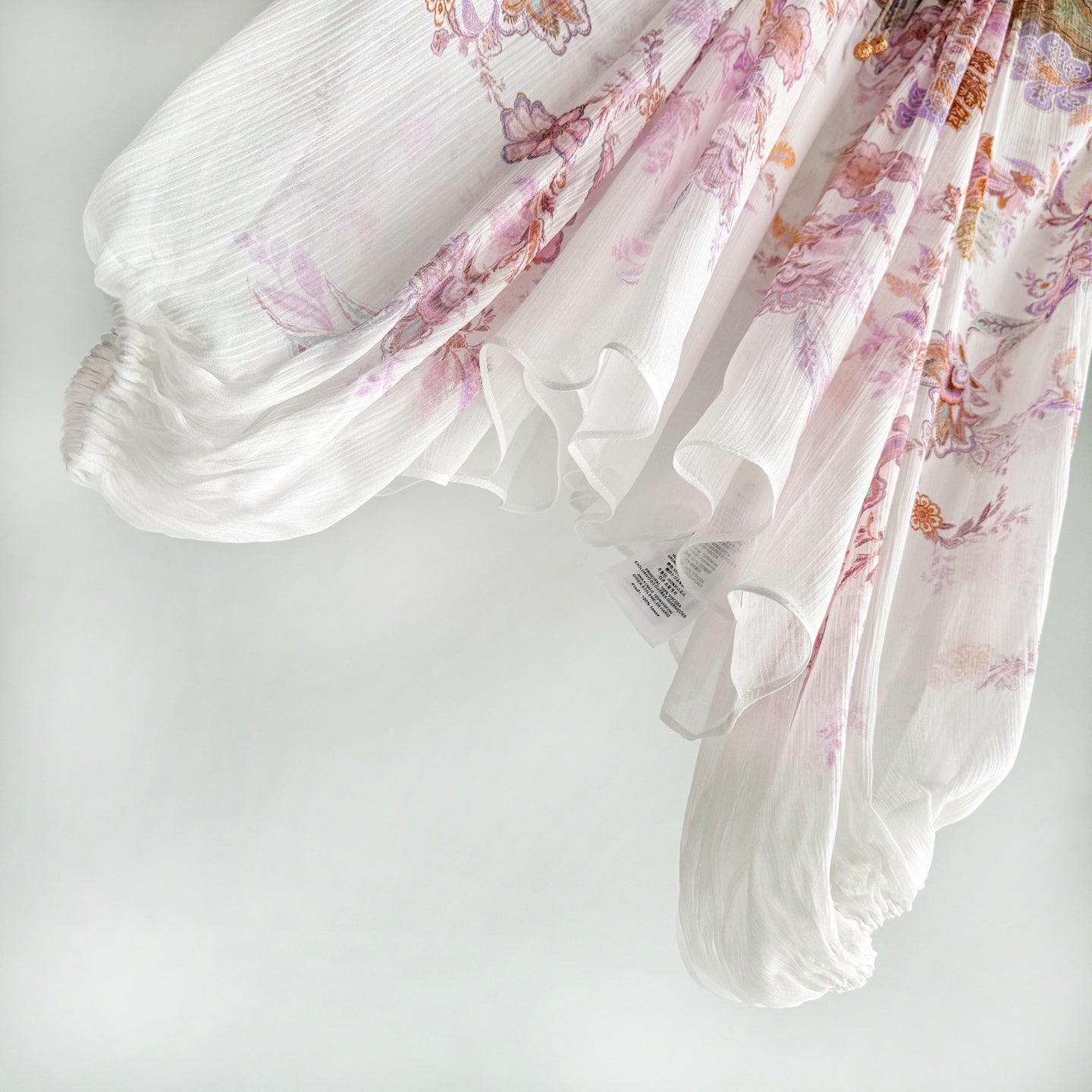 The Luna Billow Blouse in Cream Blue Paisley Collection