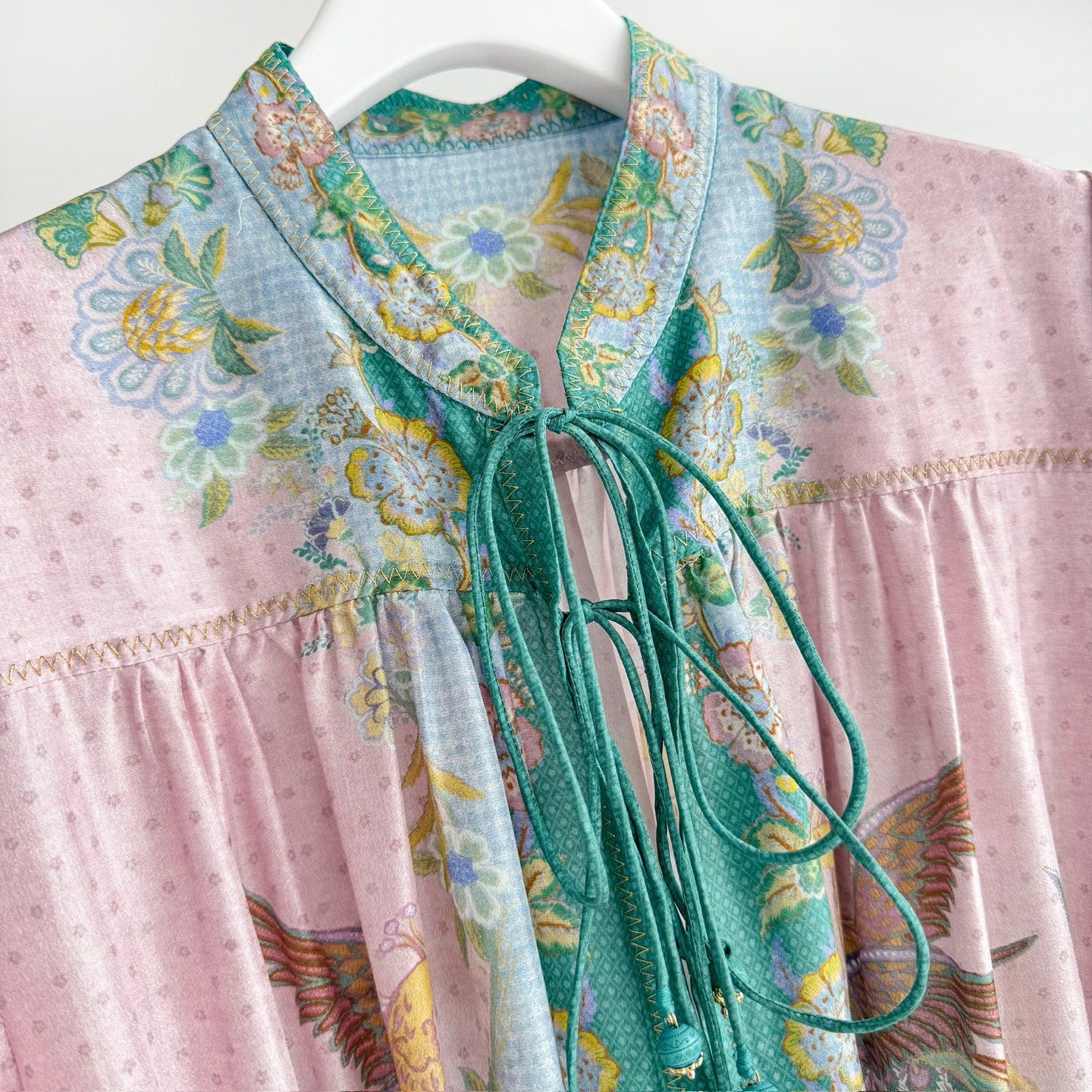 The Indra Long Sleeve Maxi Dress in Lilac Scarf Floral