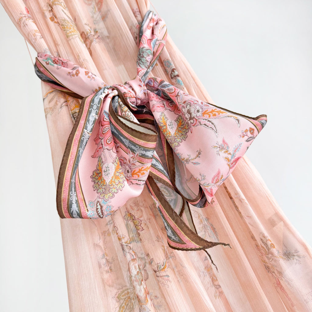 The Alchemy Flutter Dress in Pink Paisley