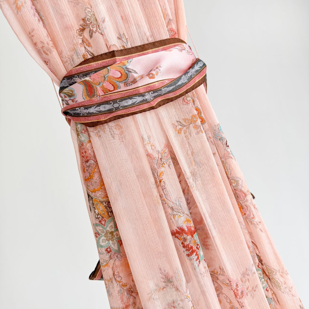 The Alchemy Flutter Dress in Pink Paisley