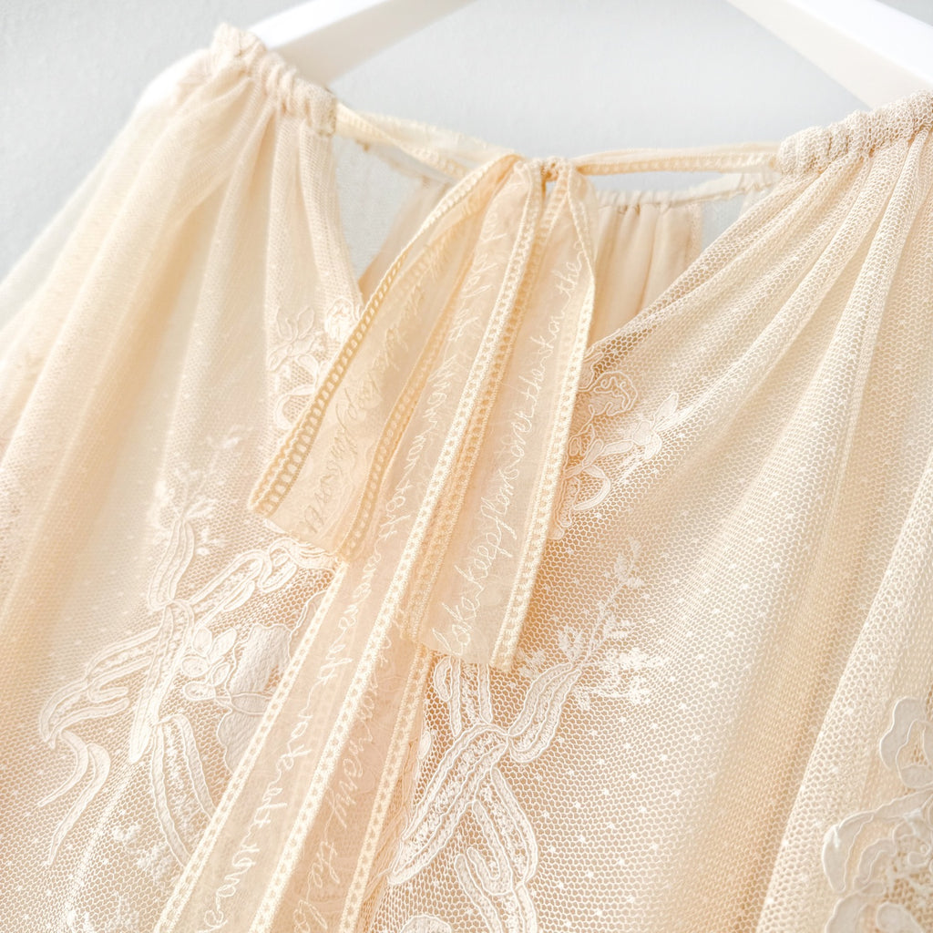 The Hypnotic Tiered Lace Blouse in Cream