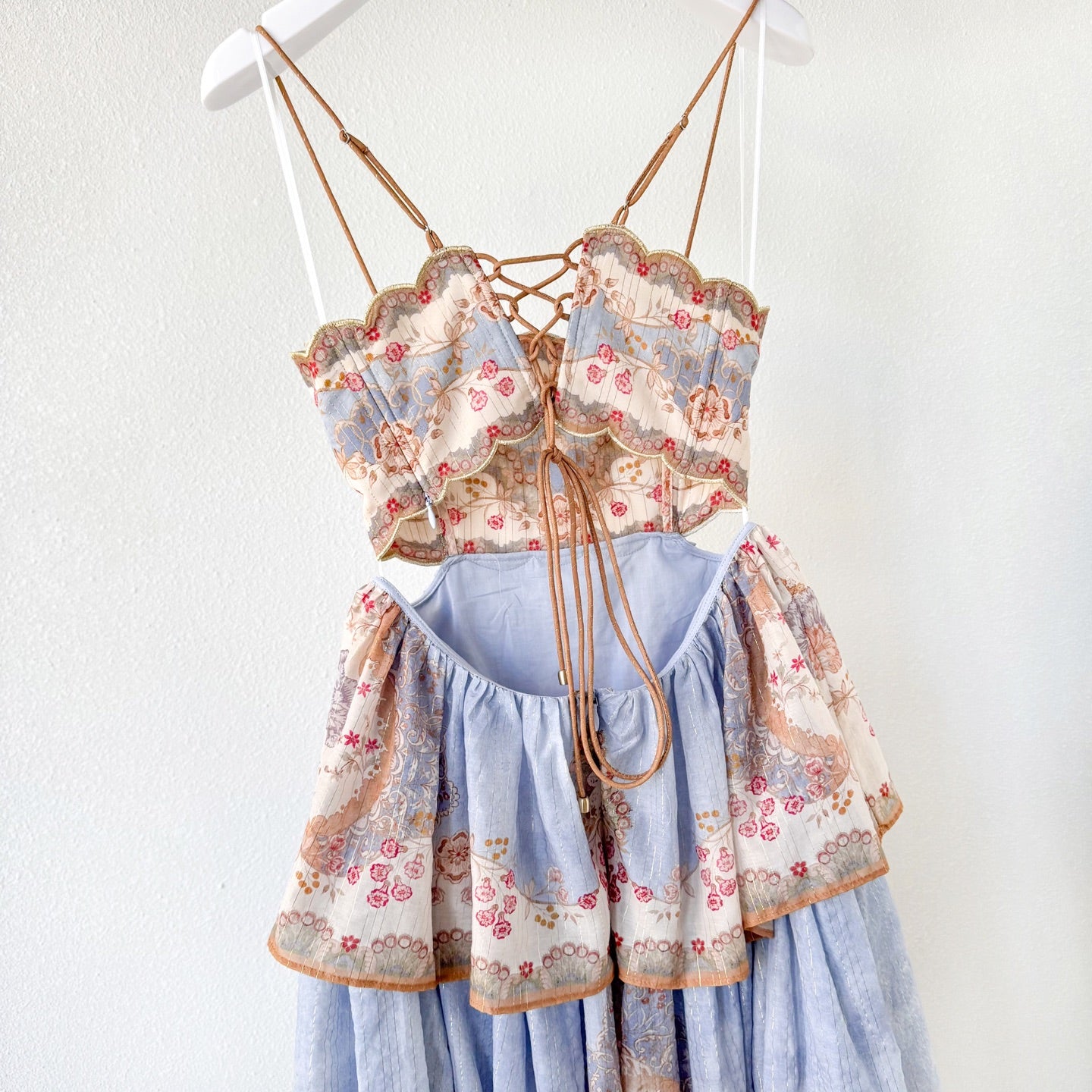 Mediterranean Holiday Floral Paisley Camisole Maxi Dress