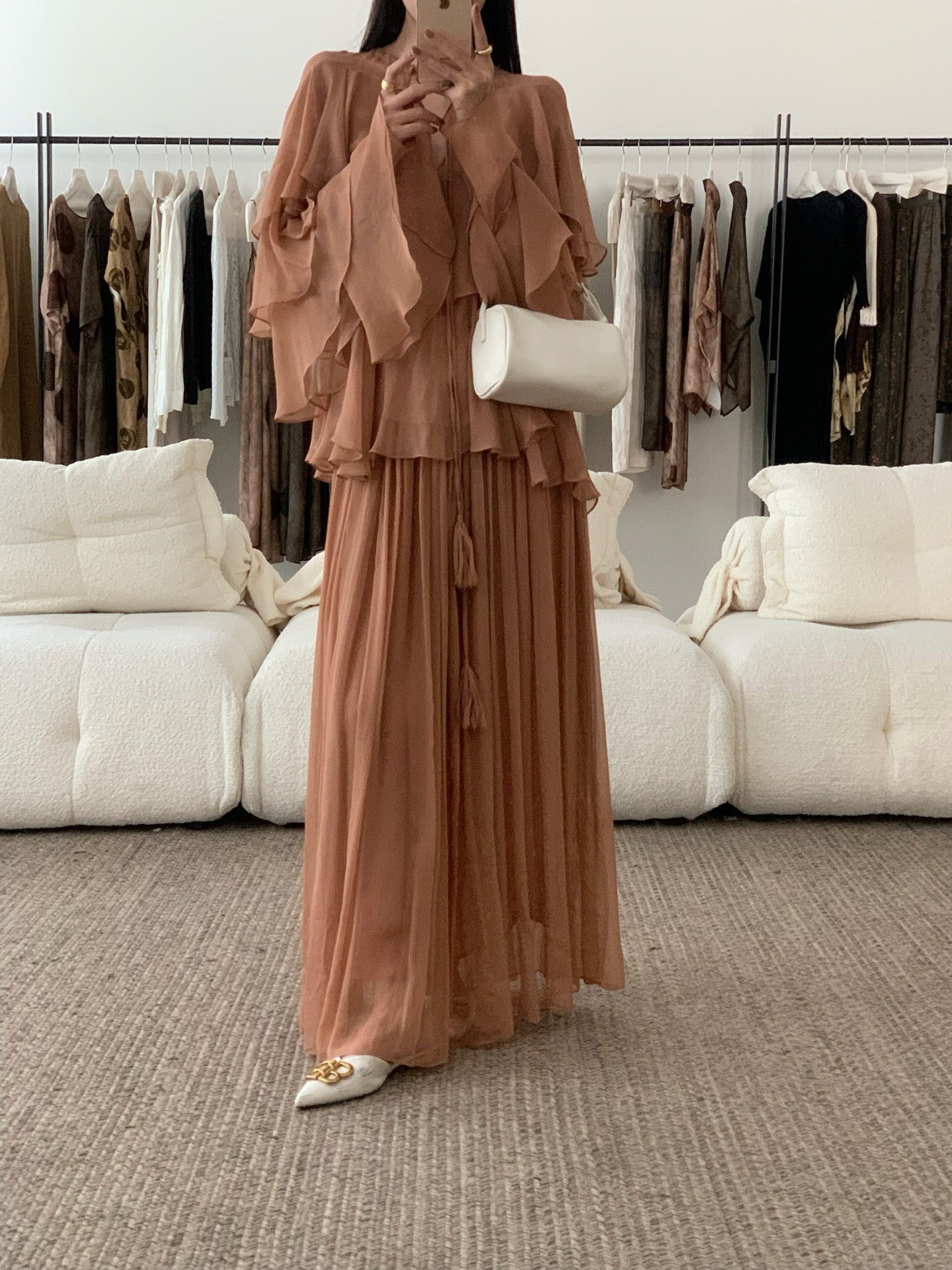Silk Ruffle Blouse