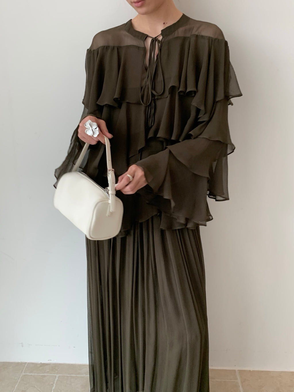 Silk Ruffle Blouse