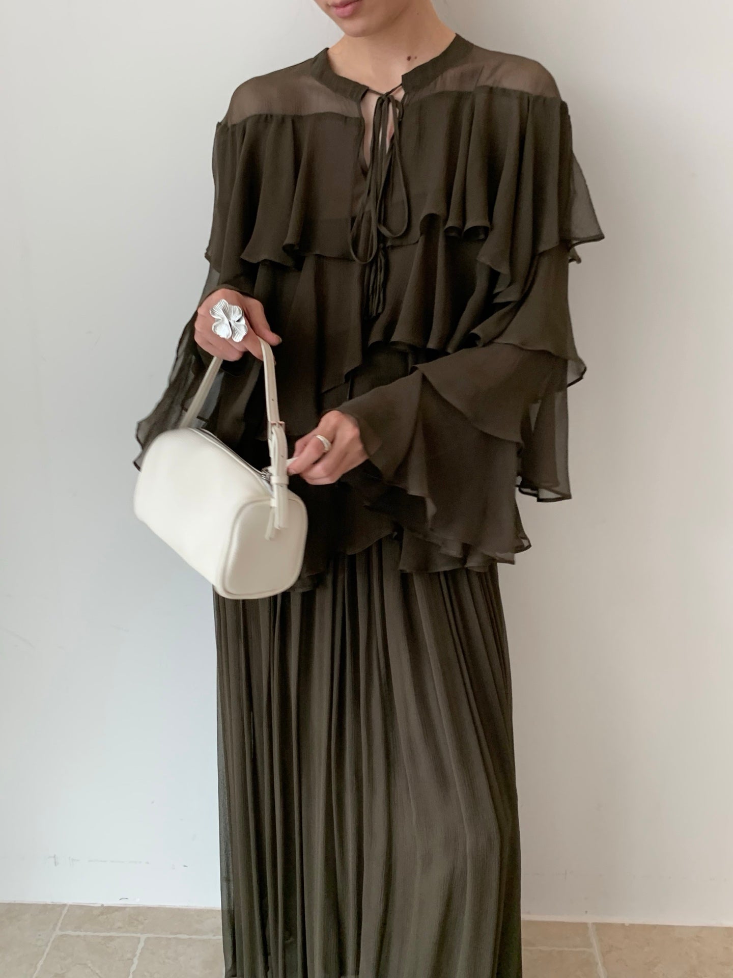 Silk Ruffle Blouse