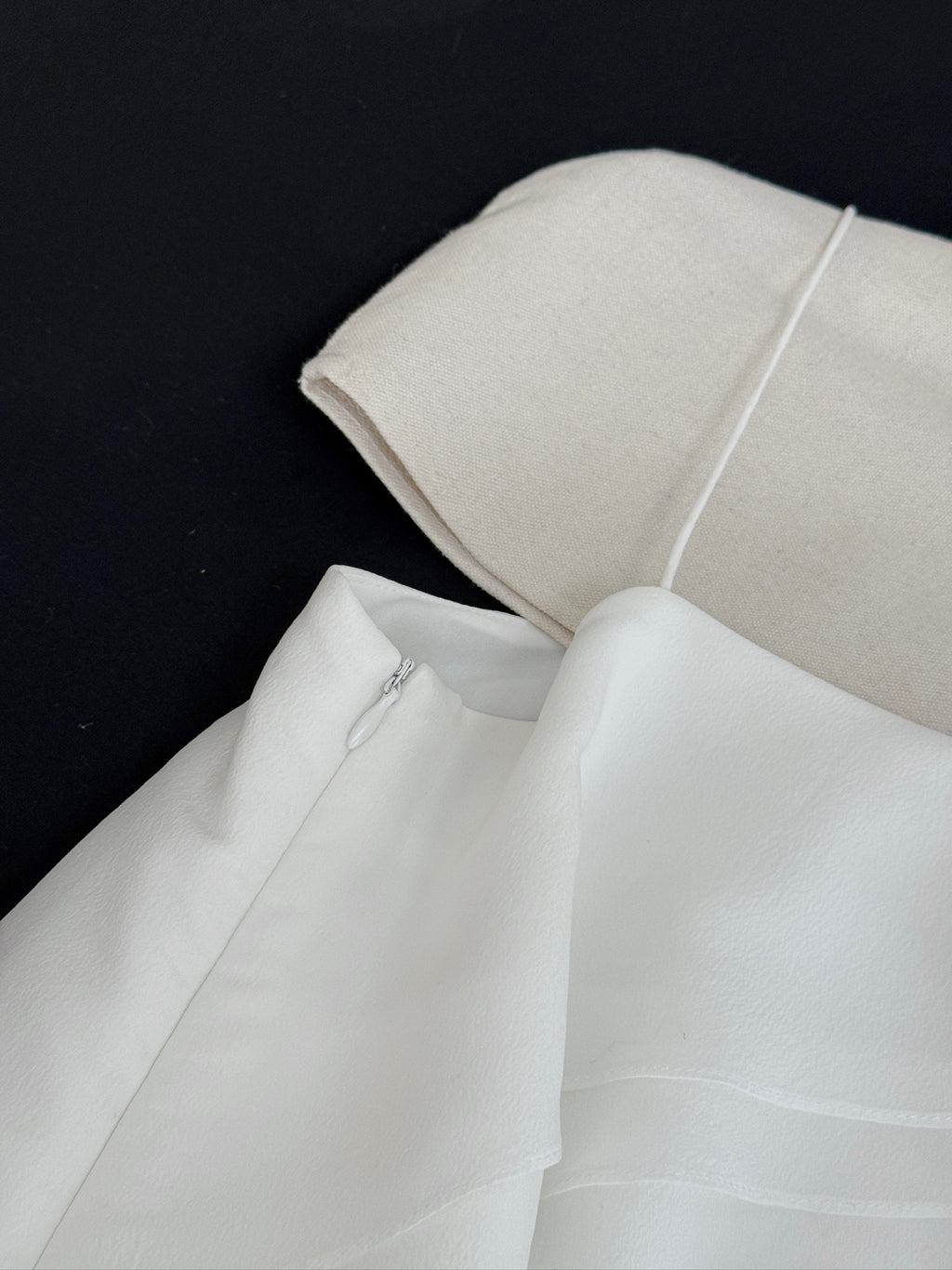 Irregular Ribbon‑Detail Top