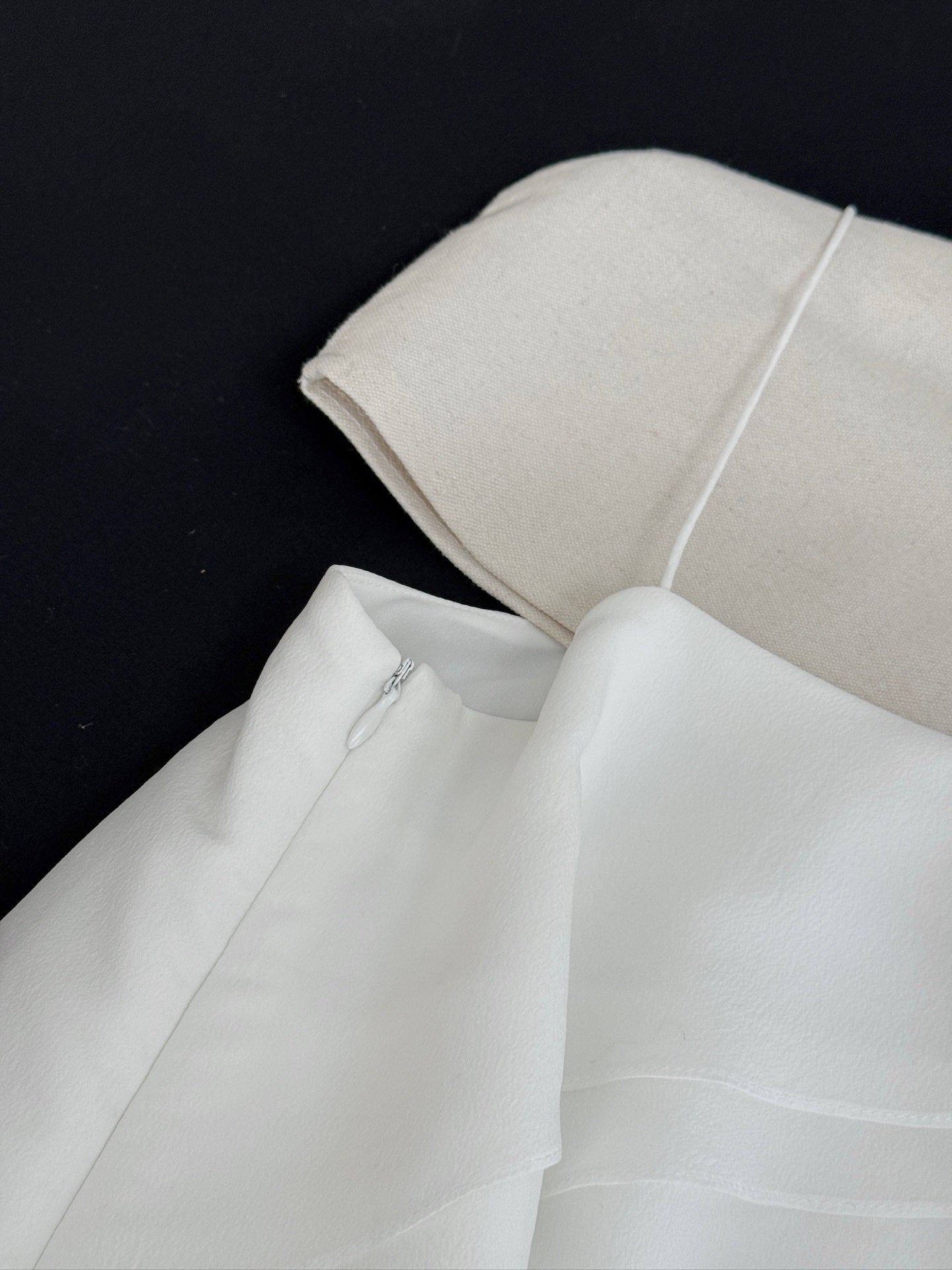 Irregular Ribbon‑Detail Top