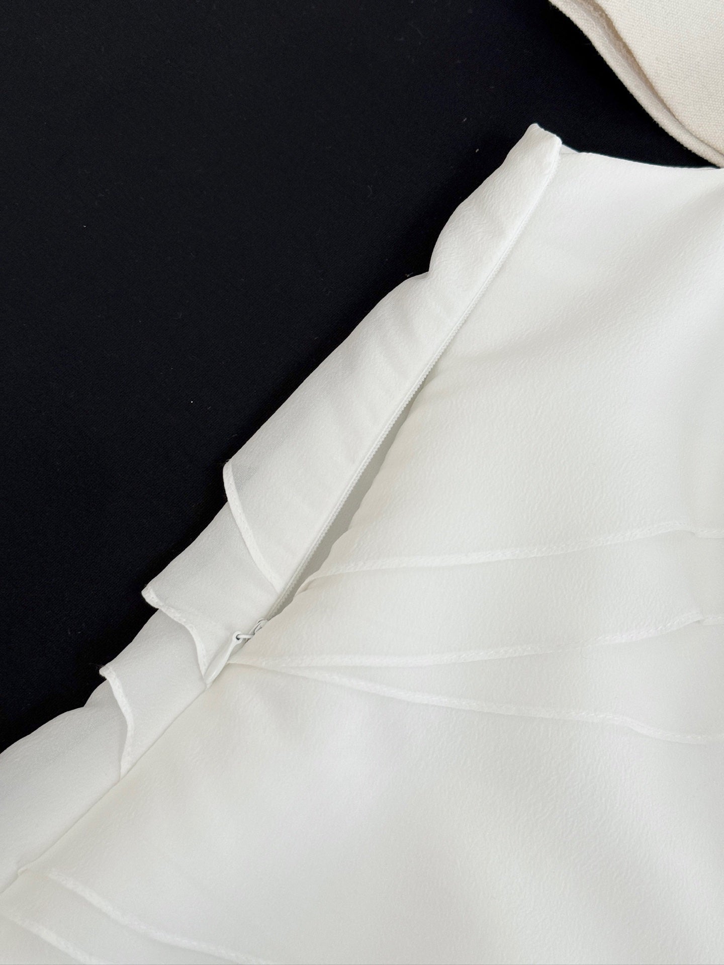 Irregular Ribbon‑Detail Top